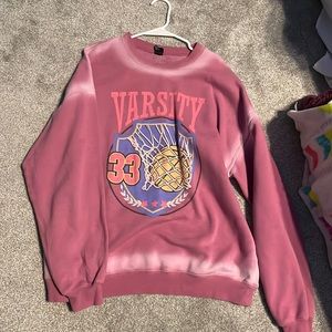 Pink varsity crewneck from Target